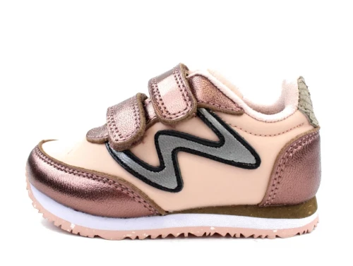 Woden Kids sneaker Manu metallic rose bloom